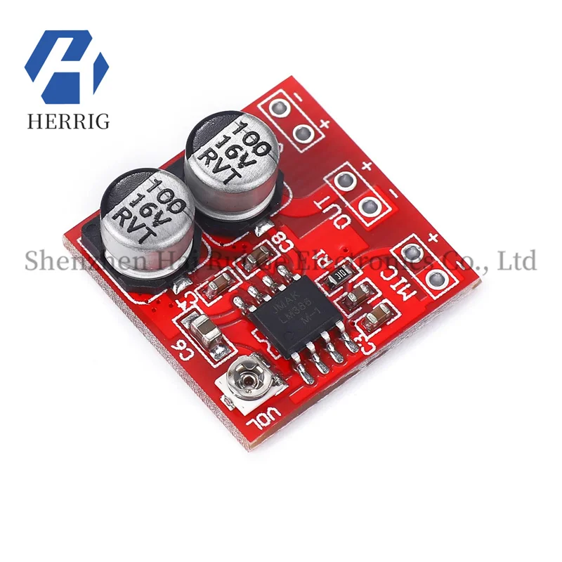 

LM386 Electret Microphone Head Amplification Plate Microphone Amplification Module