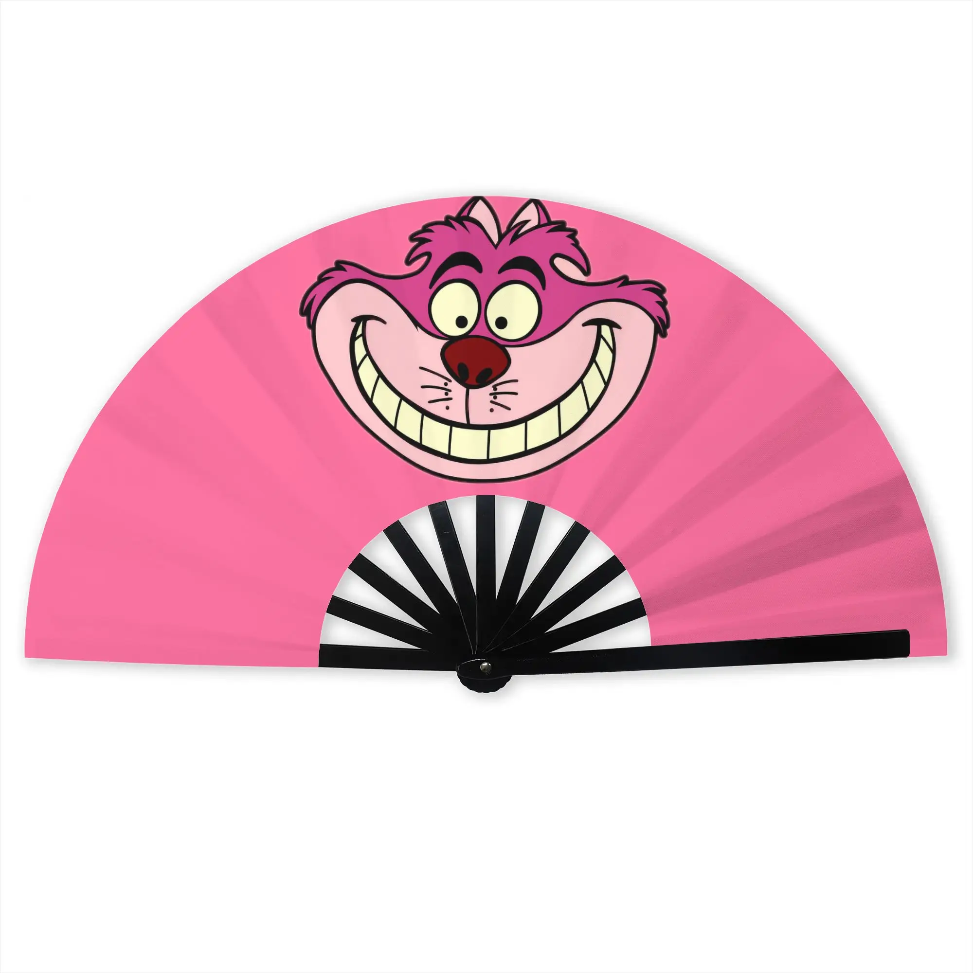 Personalised Cheshires Anime Cat Promotional Gift Hand Fan Wedding Alices Cartoon Durable Folding Fans Creative Bulk Pack Fan