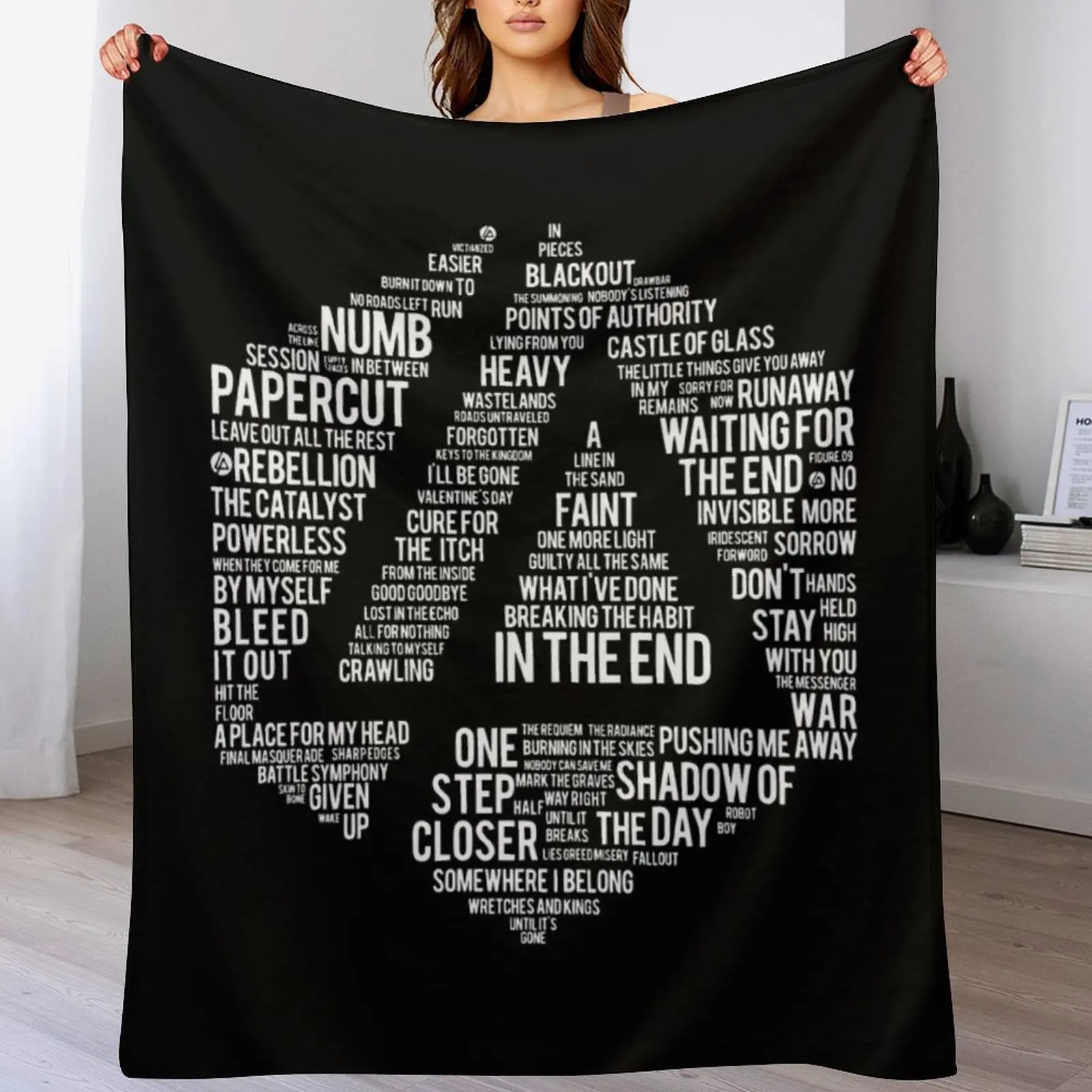 

White Doodle Throw Blanket Cute Hair Comforter Luxury Blankets