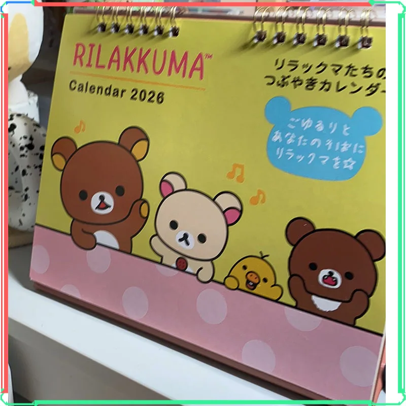 

2026 New Rilakkuma Desk Calendar Japanese Style Creative Desktop Decoration Cartoon Plan Punch High Aesthetic Monthly Calendar