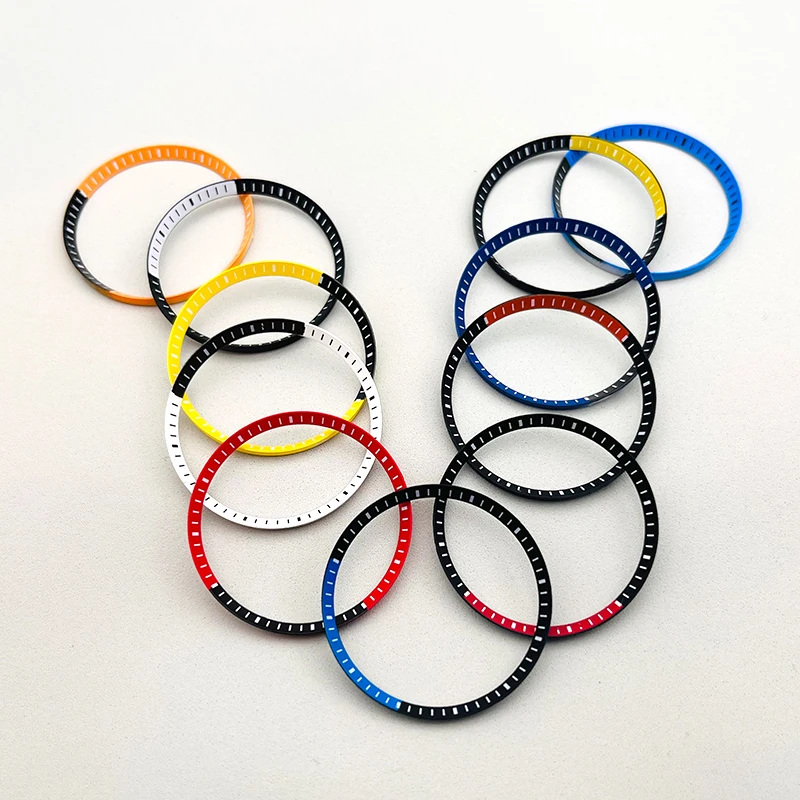 30.5mm Double Color Plastic Watch Chapter Rings Inside Diameter 27.5mm Fits Seiko SRPD SKX007 SKX009 SKX011 Watch Repair Parts