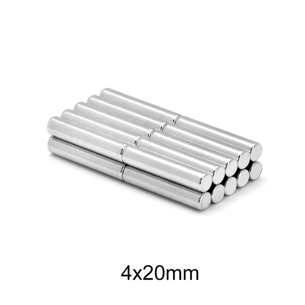 4x20 mm Powerful Magnets 4mmx20mm Permanent Small Round Magnet 4x20mm Fridge Neodymium Magnet  Strong 4*20 mm