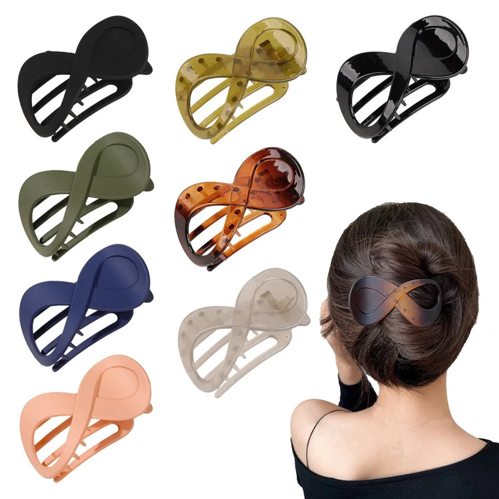 New Fashion Large Figure 8 Geometric Modeling Exquisite Hairpin Barrettes Hair Claw for Women Girls Accessories  Headwear