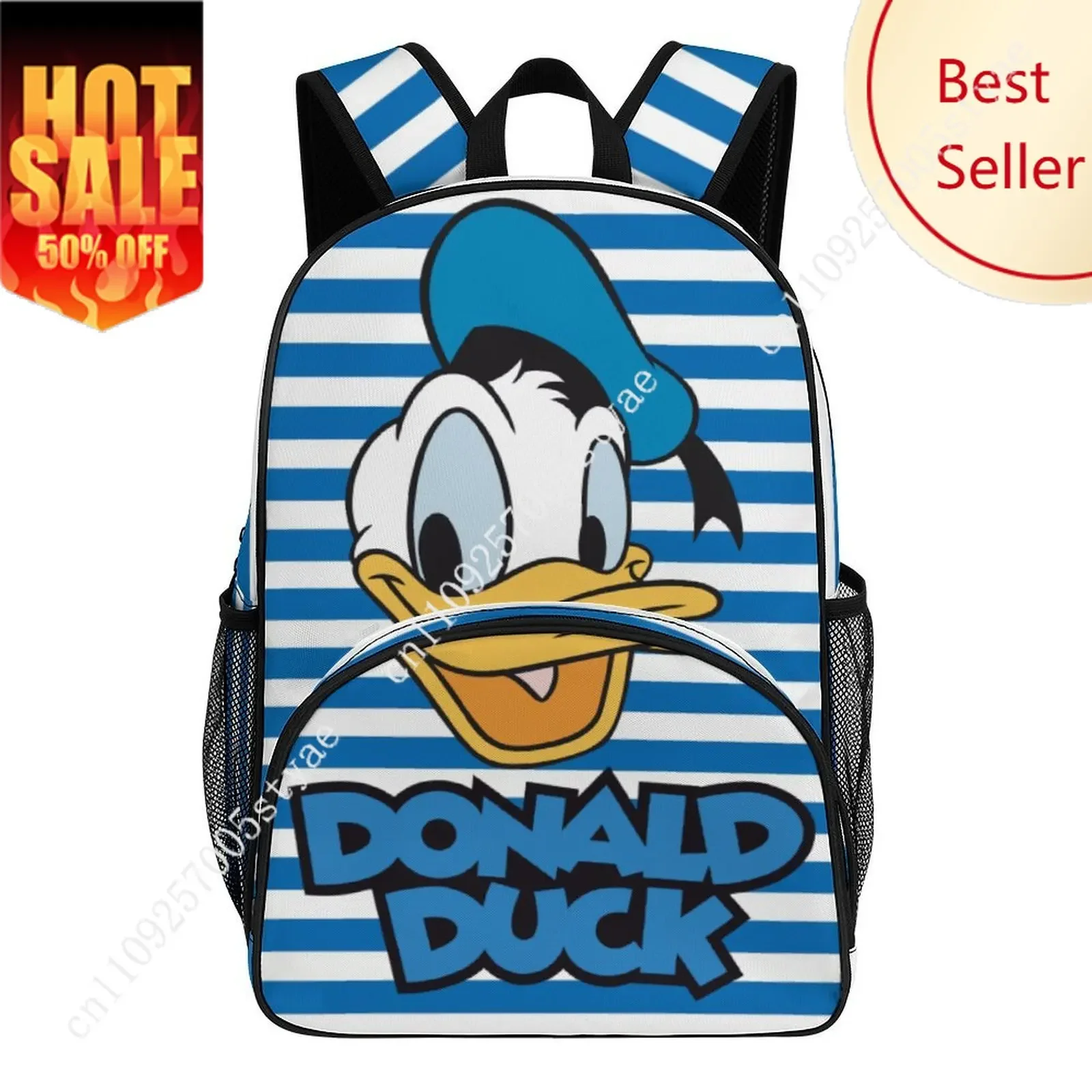 

Donald Duck Large Capacity Backpack Disney Cartoon Decorate Fabric Bags Design Your Photo Logo Text Party Holiday Custom Gifts