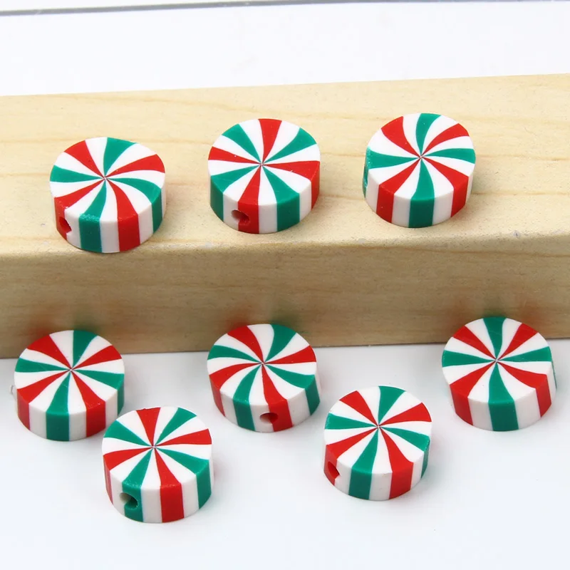 Christmas Clay Spacer Beads Santa Snowman Spacer Beads For Jewelry Making DIY Holiday Decoration Accessories