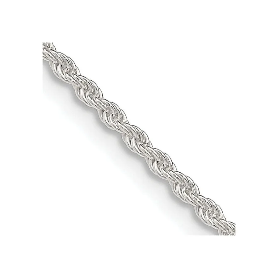 

Sterling Silver 1.8mm Solid Rope Chain