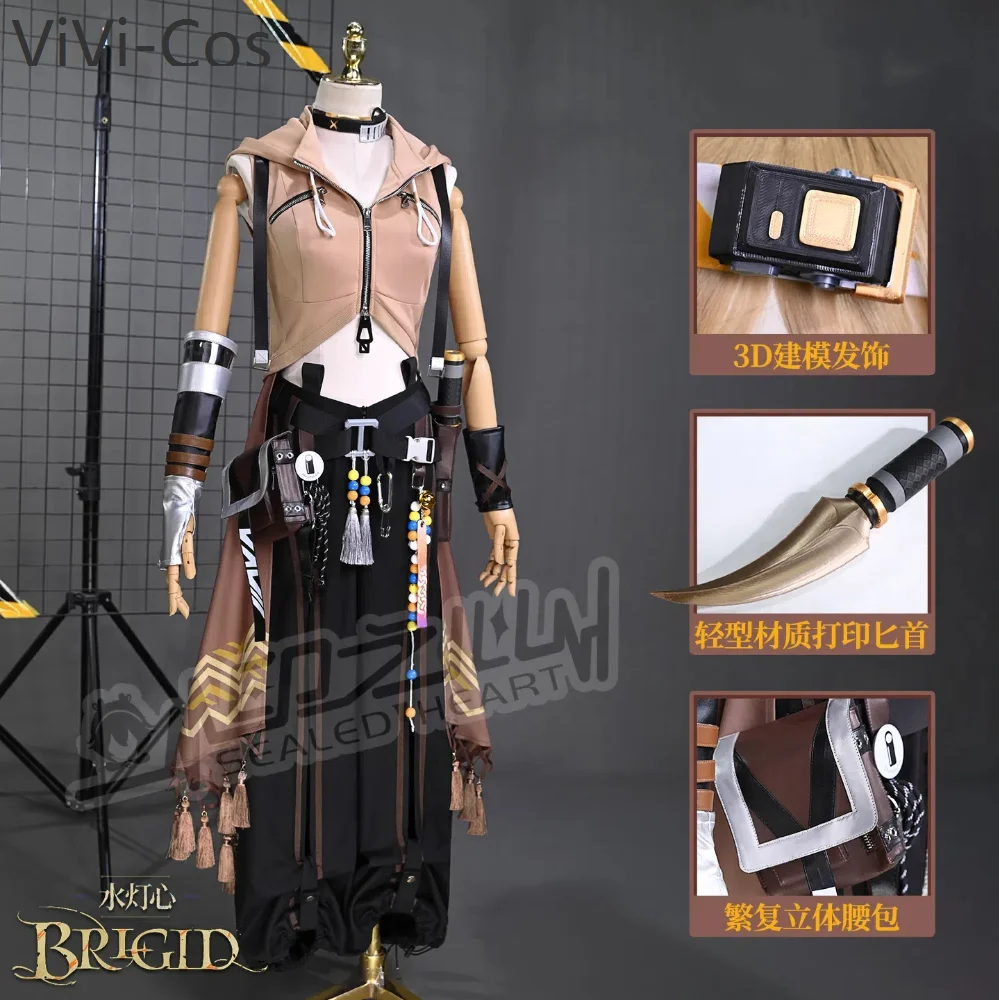 

ViVi-Cos Arknights Brigid Women Cosplay Costume Cos Game Anime Party Uniform Hallowen Play Role Clothes Clothing