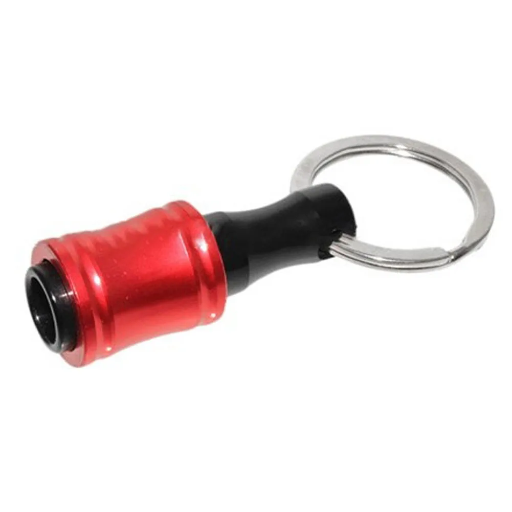 1pc Screwdriver Bit Holder Aluminum Alloy Key Chain Adapter Rod Socket Extension For Transfer Drill Bits Screwdrivers Batches