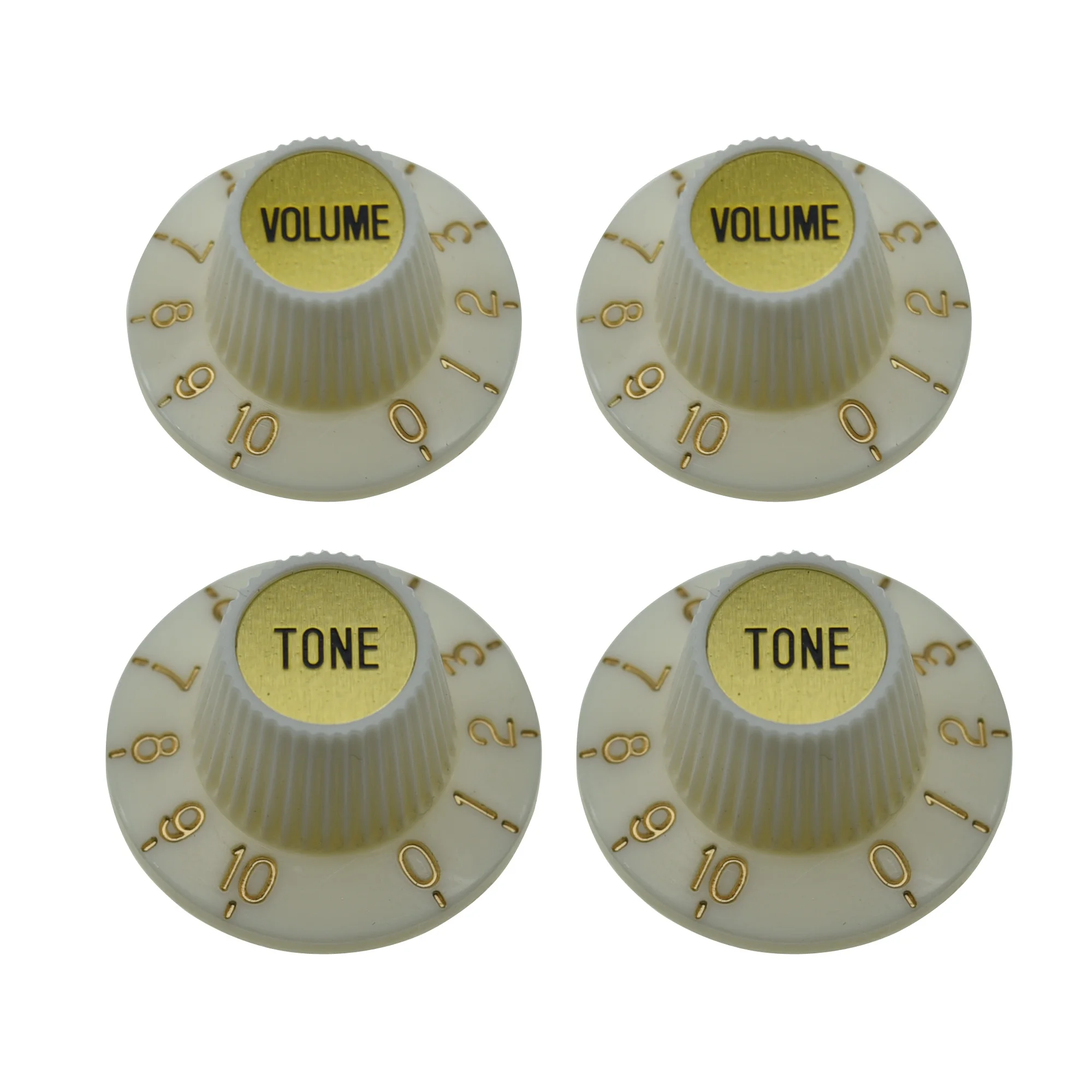 KAISH 18/24 Splines Black/White/Aged White Guitar Witch Hat Knobs Top Hat Knobs for Gibson Epiphone Les Paul SG ES Jazzmaster view 6