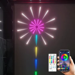 LED Firework Lights Indoor App & Remote Control RGB Color 213 Dynamic Modes Led Strip Lights Christmas Birthday Party Decoration