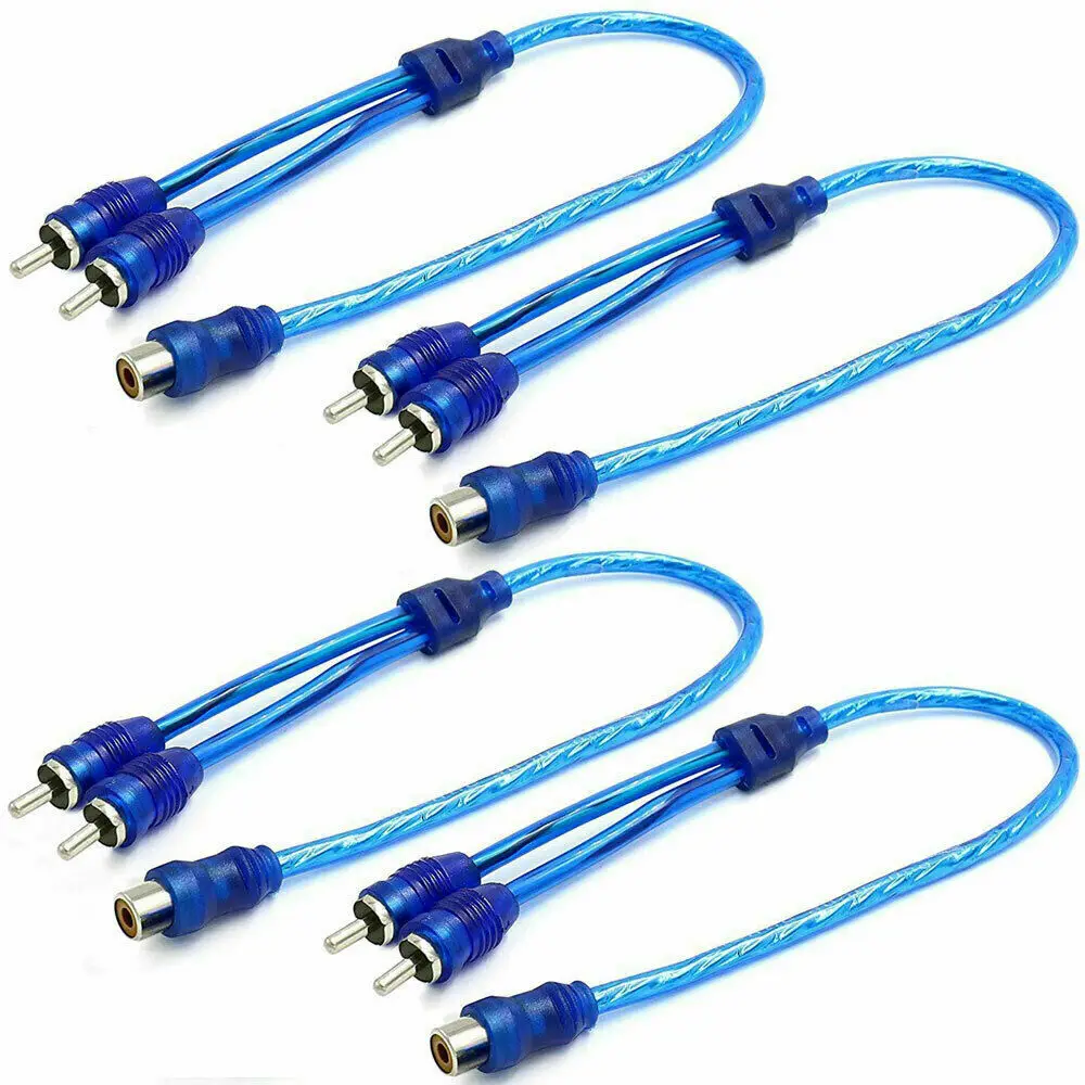 

Car Rca Cable Audio Shielded 1 Male to 2 Female Y Splitter 3.5mm Rca Cable Adapter for Audio & Video