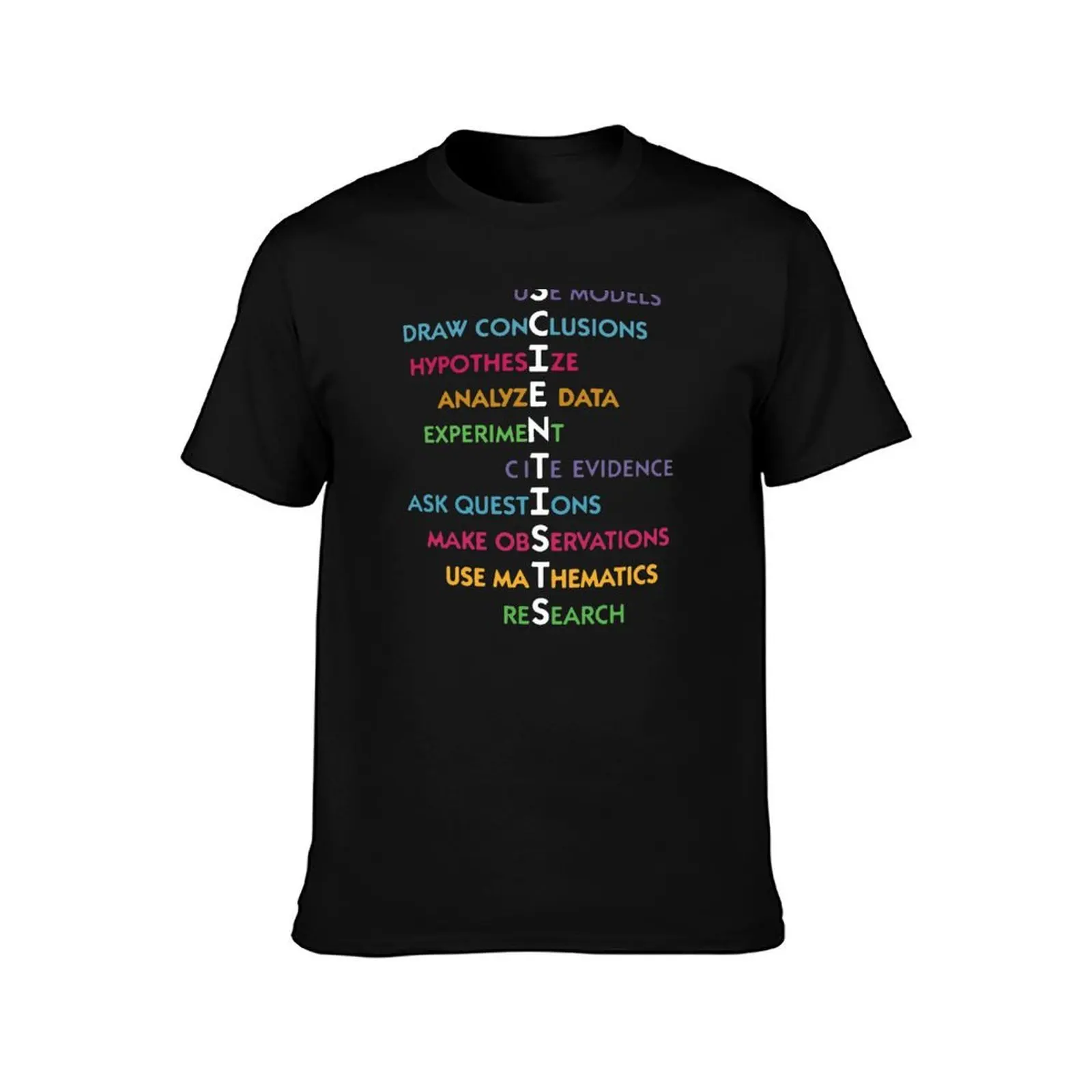 Funny Scientist Crossword Puzzle T Shirt Gift for Women Men Science Lovers T-Shirt Summer Casual Cotton Tee, Unisex Men Women