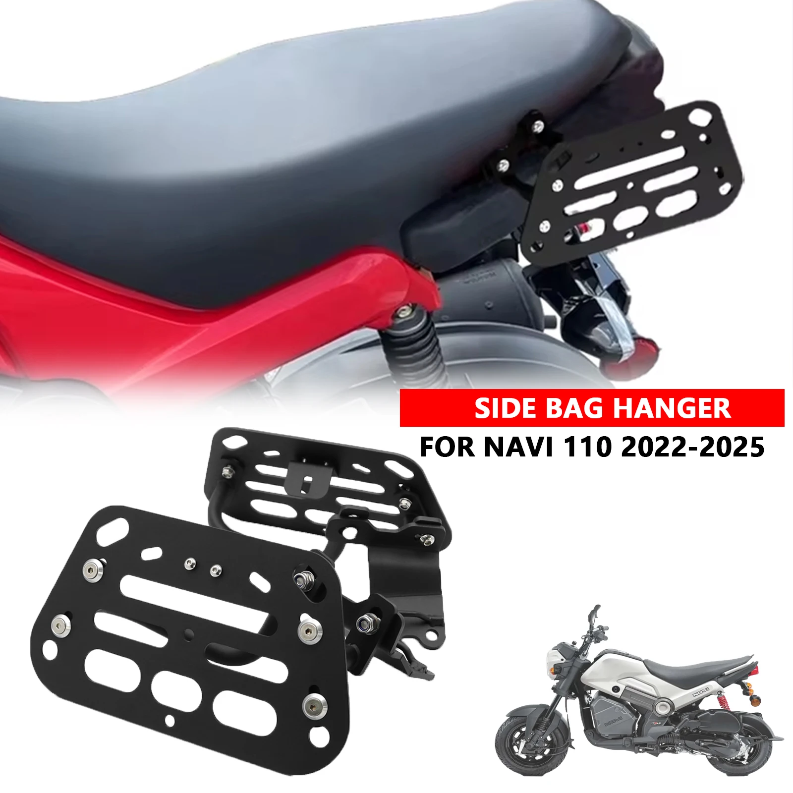 

Motorcycle Saddlebag Bracket For Honda NAVI 110 2024 2025 Support Racks Pannier Racks Side Carrier navi 110 2022 2023