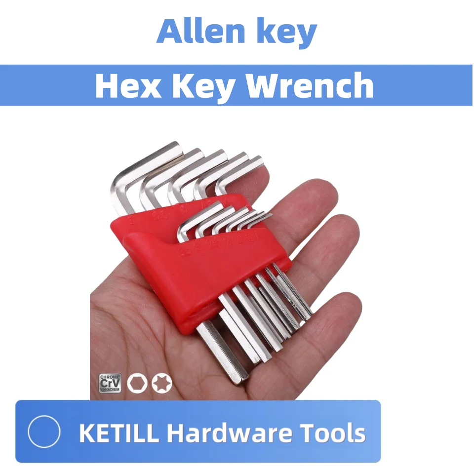 

5/8/11 Pcs Metric Allen Wrench Set Inch Wrench L Wrench Keys Size Allen Key Short Arm Vehicle Repair Tool Set Home Hand Tools