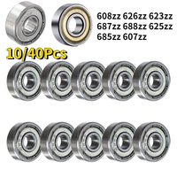 40/10Pcs 623zz 687zz 688zz 625zz  685zz 607zz 608zz Ball Bearing Chrome Steel Ball Bearings 3D Printer Part Bearing Pulley Wheel
