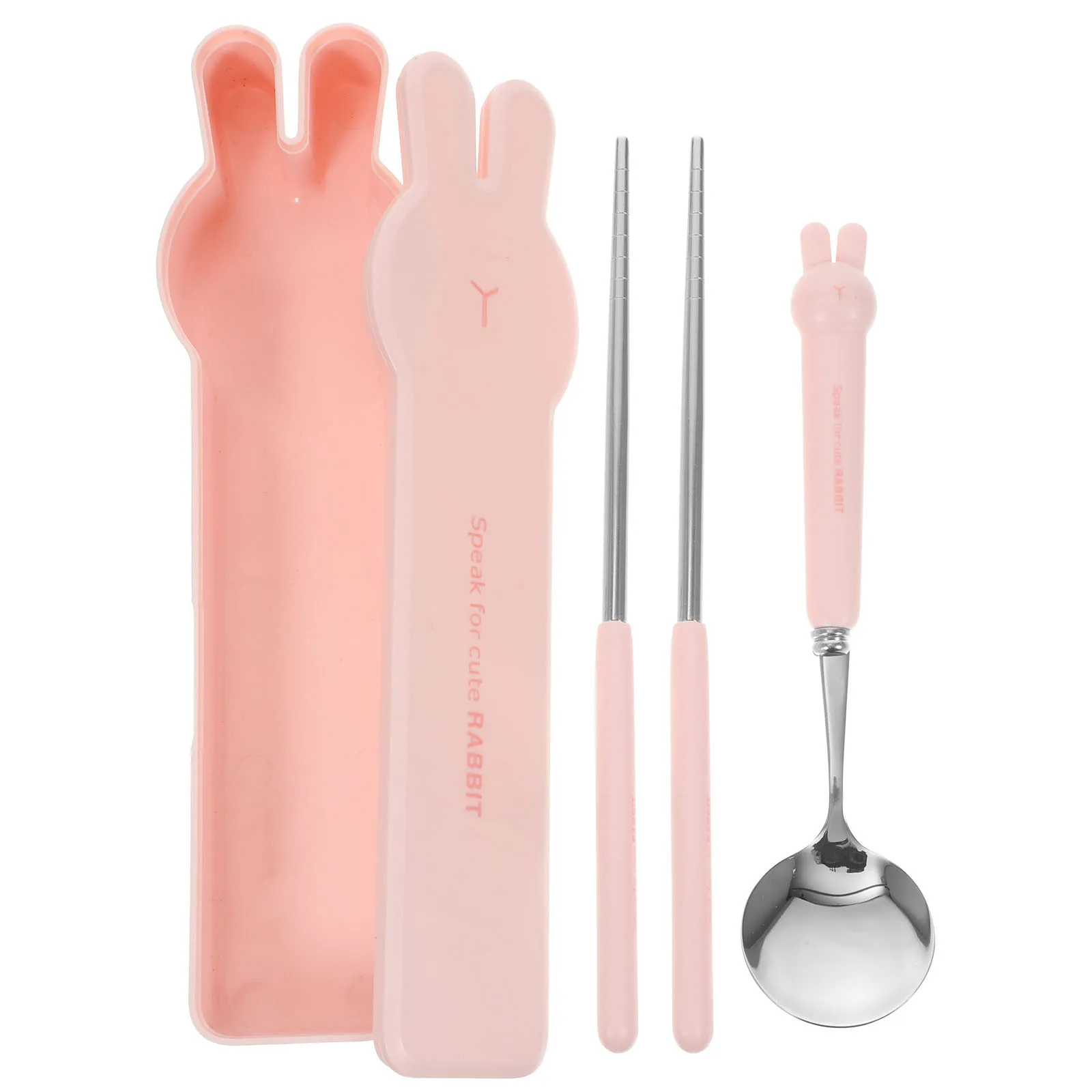 

1Set Portable Cutlery Set Stainless Steel Spoon Chopsticks Tableware Set Travel Utensils Reusable Silverware with Storage Case