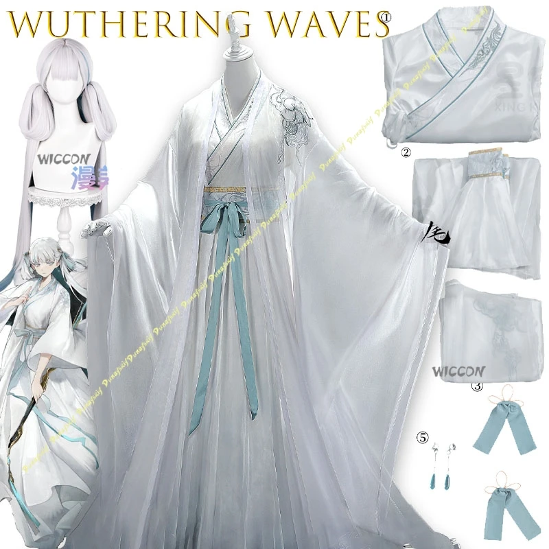 

‌ ‌ ‌ Игра Wuthering Waves Jinhsi Косплей Костюм Хэллоуин Рождество Ролевая вечеринка Костюм комиксов Древний стиль Размер Hanfu ‌