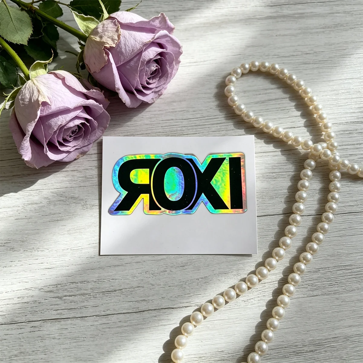 100 Bulk Hologram Silver Laser Custom Stickers, Personalized Brand Laptop Decals for Commercial Use