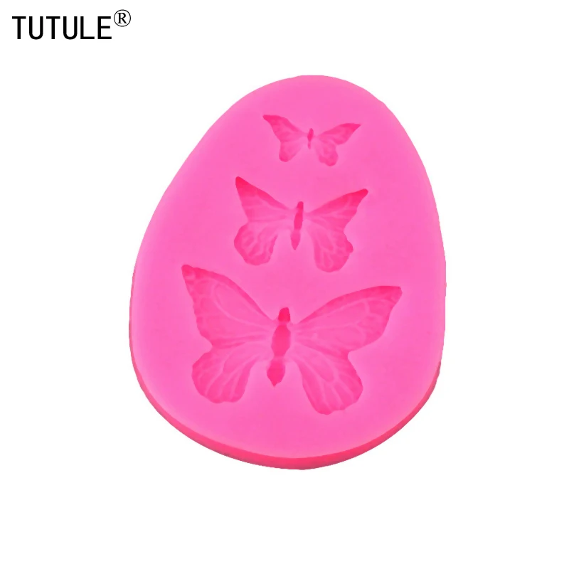 Sale Fondant Cake Decorating Tools 3 Butterfly Fondant Cake Mold Diy Handmade Chocolate Bakeware Dessert Decoration Cookie