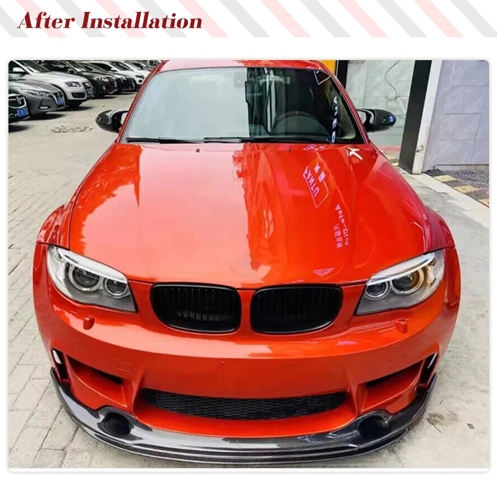 Front Lip Spoiler Aprons Bumper Chin for BMW 1 Series E82 M Base Coupe 2-Door 2011 Car Tuning Parts Carbon Fiber / FRP