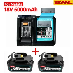 Original 18V 6 Ah Rechargeable Battery 18650 Lithium-ion Cell Suitable For Makita Power Tool BL1860 BL1830 BL1850 Fast Delivery