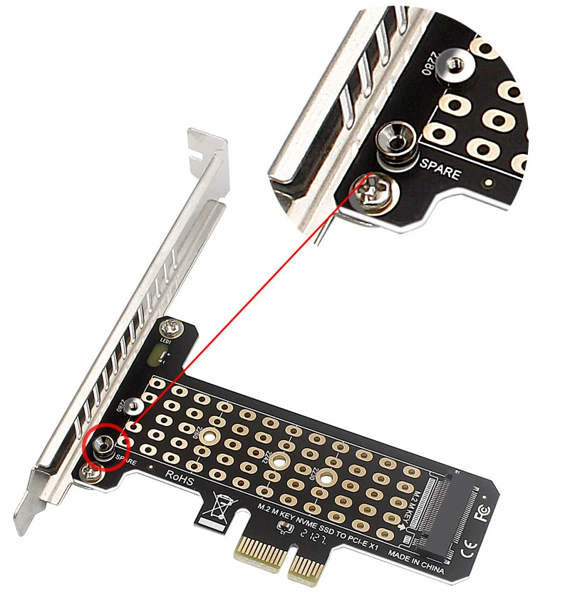 M.2 NVME B&M Key To PCIe 4.0/3.0 X1 x1 X4 x8 x16 interface Adapter Card PC Motherboard For 2230 2242 2260 2280 SSD hard disk
