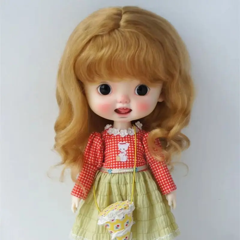 

Soft New Material Combed Mohair BJD Wig For Size 8-9inch 9-10inch 10-11inch Qbaby Blythe Popular Cheap Anna 18" OG Doll Hair