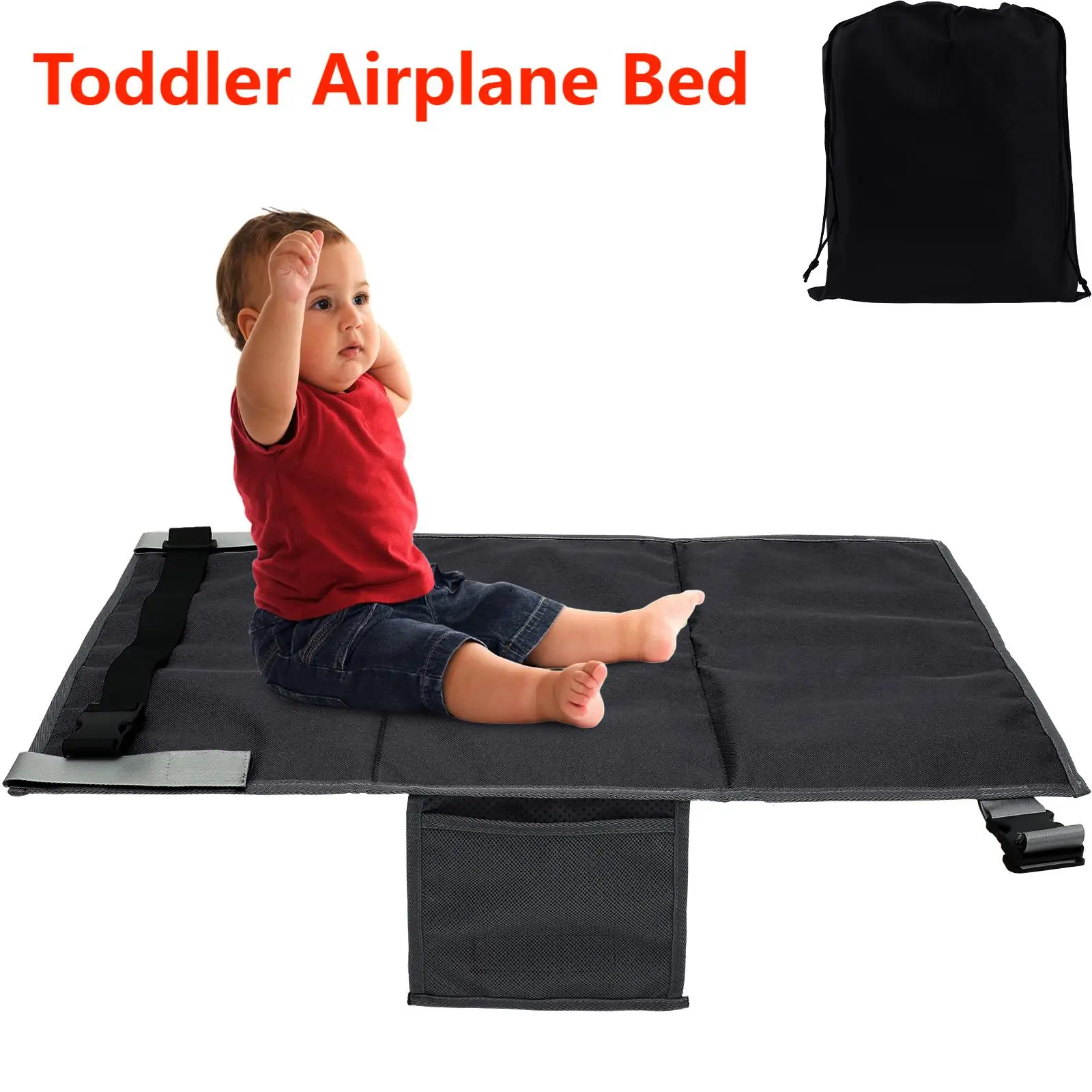 Toddler Airplane Bed, Kids Airplane Seat Extender Travel Bed, Baby Portable Plane Bed Foot Rest for Flights