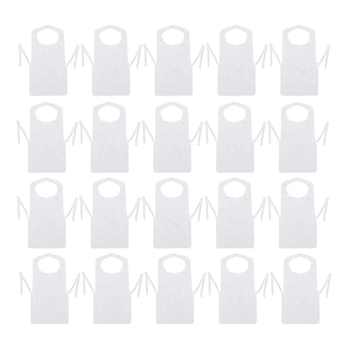 

50pcs Kitchen Cloth Protector Disposable Nonwovens Apron Thickened Sleeveless Apron for Home Cooker 73x40cm (White)