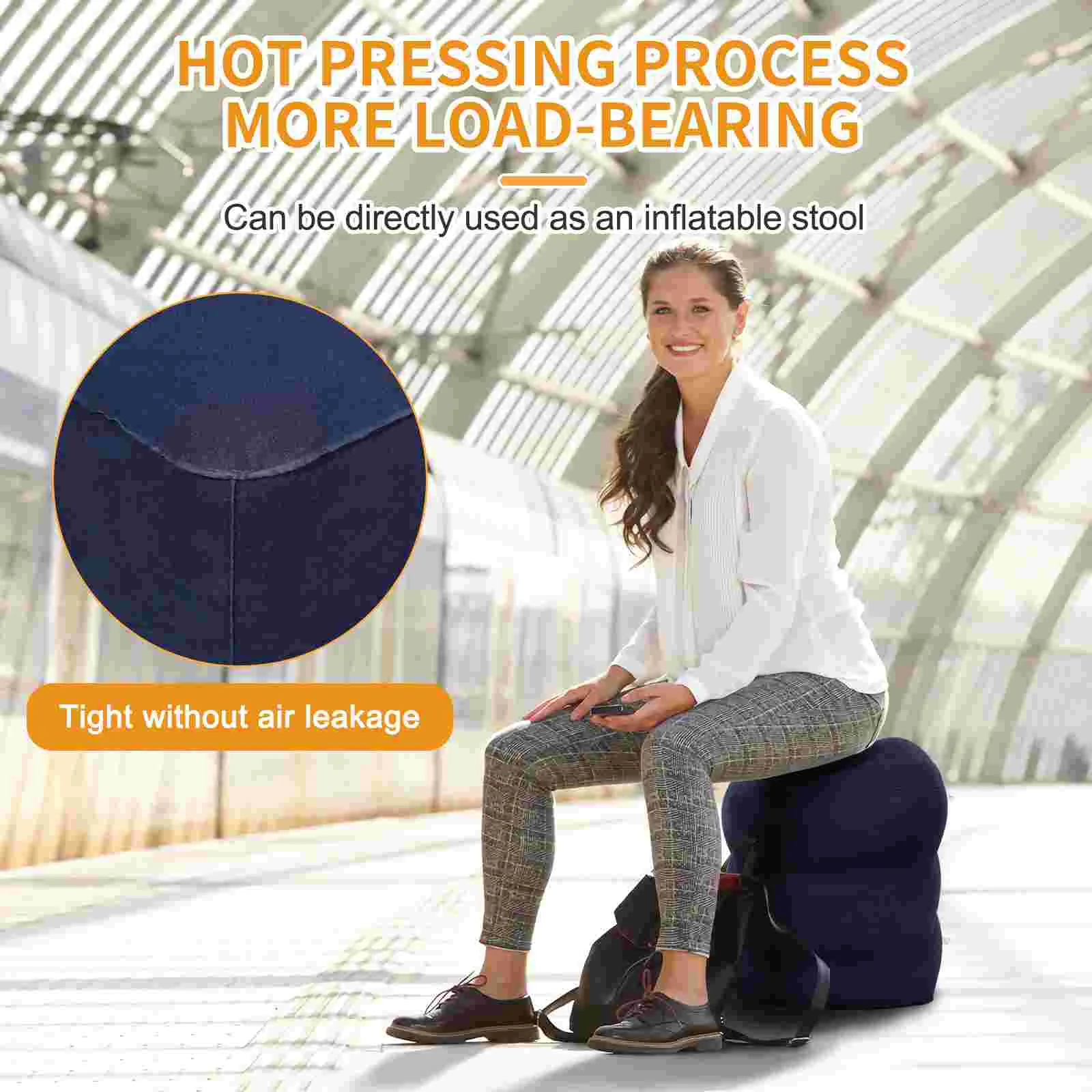 Travel Foot Rest Inflatable Pillow Airplane Footrest Toddler for Under Desk Work