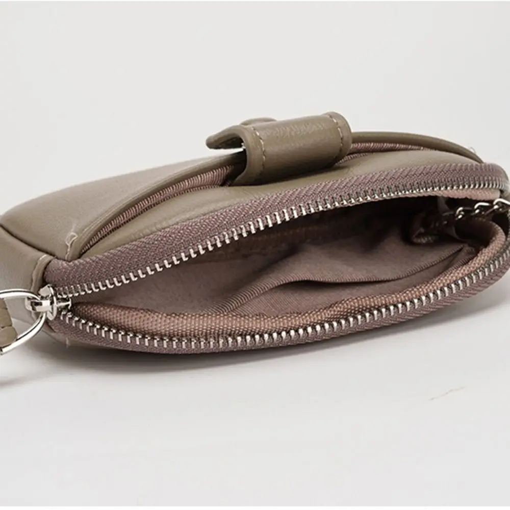 

Casual with Wrist Lanyard Handheld Wallet Korean Style Mini Zipper Coin Purse Solid Color Clutch Small Item Bag Outdoor