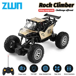 ZWN 1:20 Alloy RC Car With Led Lights 2.4G Radio Remote Control Cars Buggy Off-Road Control Trucks Boys Toys for Children Gifts