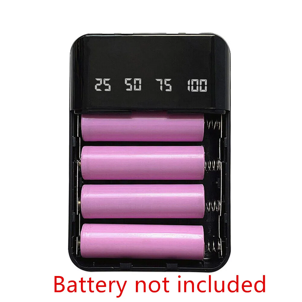 4 Slots 21700 18650 Battery DIY Power Bank Case Charge Storage Box No Welding 5V USB Type C Micro USB Interface For Smart Phones