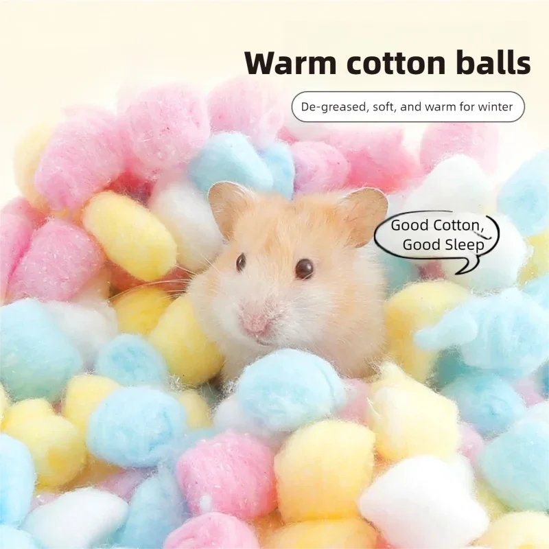 

Hamster Winter Cotton Warmth Golden Bear Cotton Nest Winter Life Flower Branches Mouse Hedgehog Insulation Mat Defatted Cotton