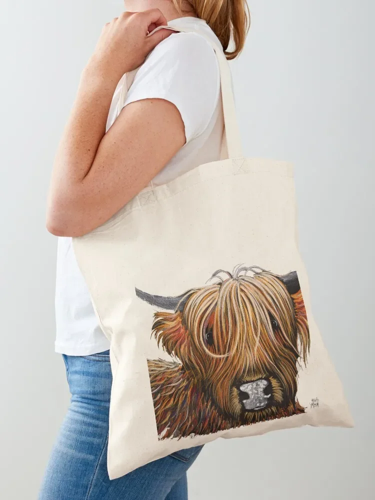 Scottish Highland Cow PRiNT 'HAMISH' by Shirley MacArthur Tote Bag Canvas stote bag Large bags for women tote bag women