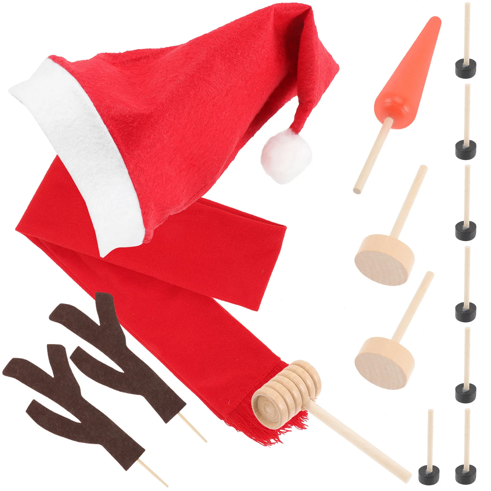 

15Pcs Snowman Decor Prop DIY Dressing Pack Christmas Outdoor Snowman Making Kit Festive Decorating Accessories