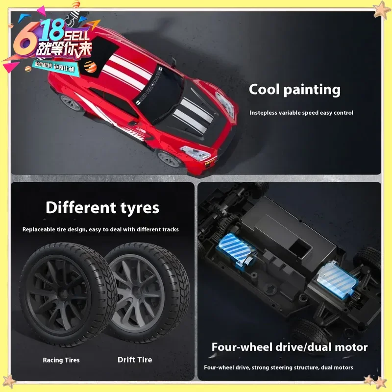 Electric Remote Control Drift Racing Car 1/20 Scale 4-Wheel Drive High-Speed Outdoor Model Toy