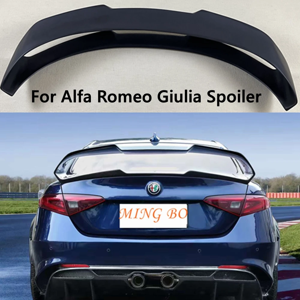 

Carbon Fiber / FRP Car Rear Spoiler Wing Trunk Lip For Alfa Romeo Giulia Spoiler Sedan Rear Trunk Spoiler Boot Wing GTA Style