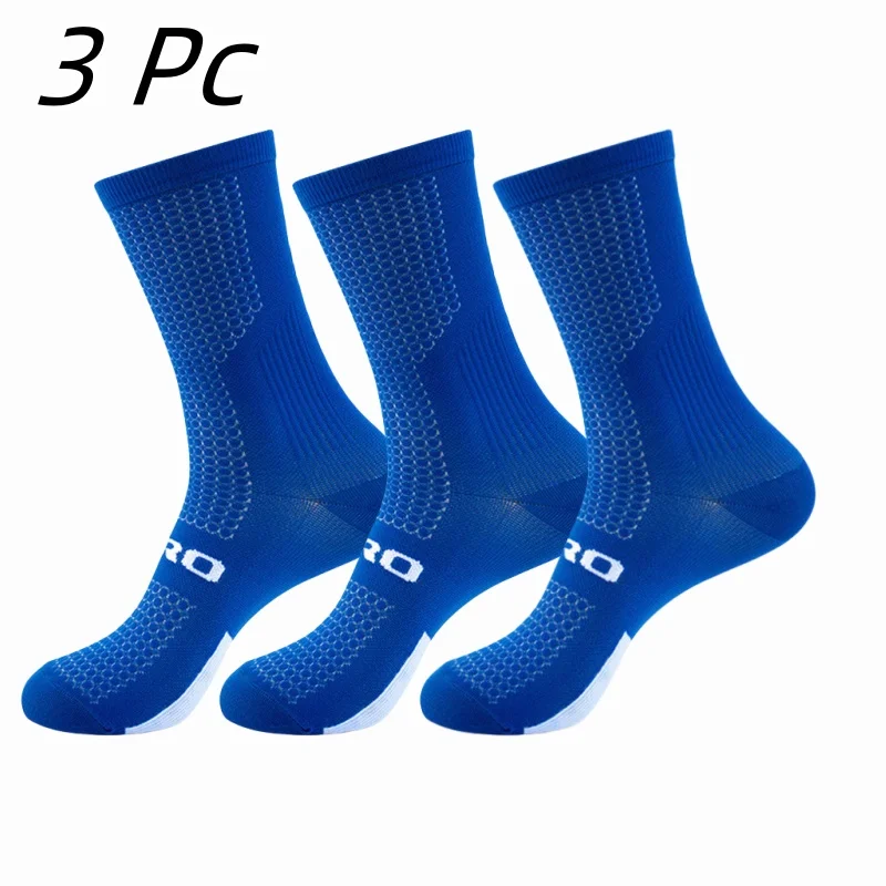 3 Pairs Men Cycling Socks Biking Sport Sock Sweat Absorbent Breathable Compression Soccer Socks Road Bike Sock Cycling Socks Man