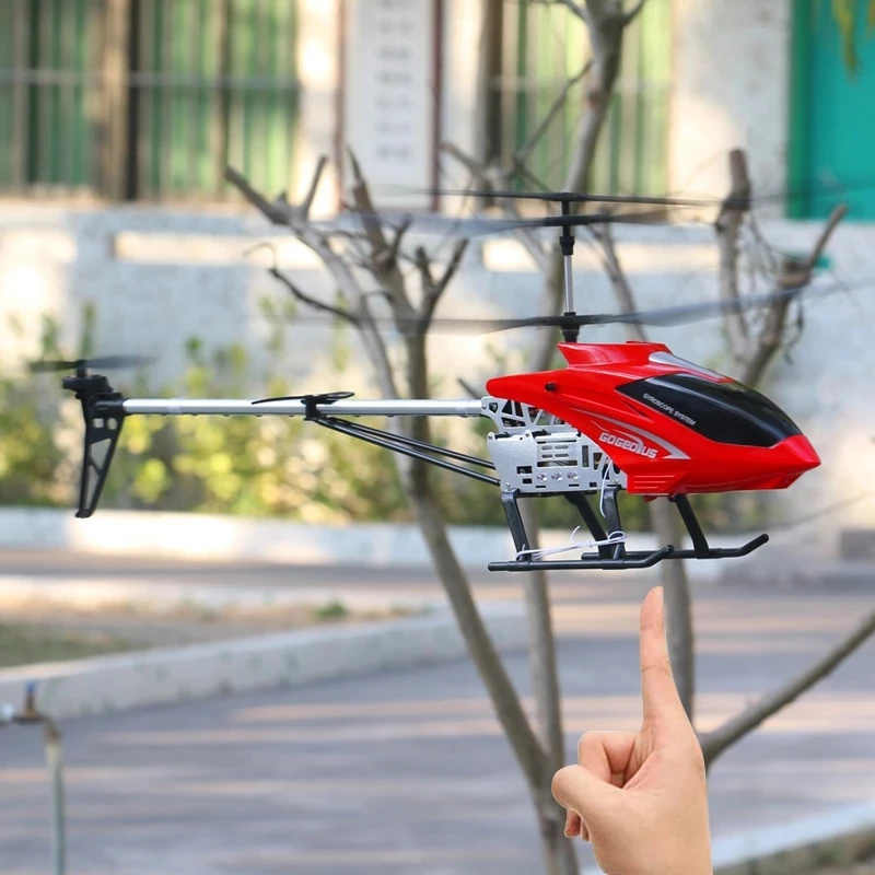 Alloy RC Helicopter 3.5CH 80cm Extra Large Remote Control Aircraft Model Radio Control 100m Outdoor Alloy RC Drone Kids Toy