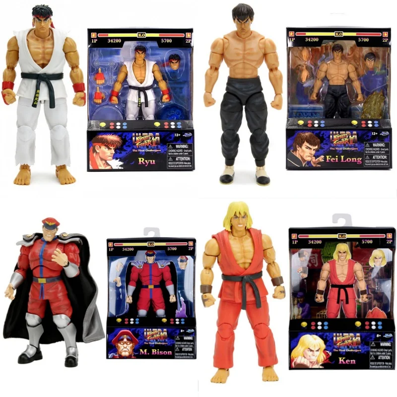 

In Stock Jada Toys Ultra Street Fighter Ii M.Bison Dhalsim Violent Ken Ryu Guile 6" Inch Action Figure Collectible Toy Gifts