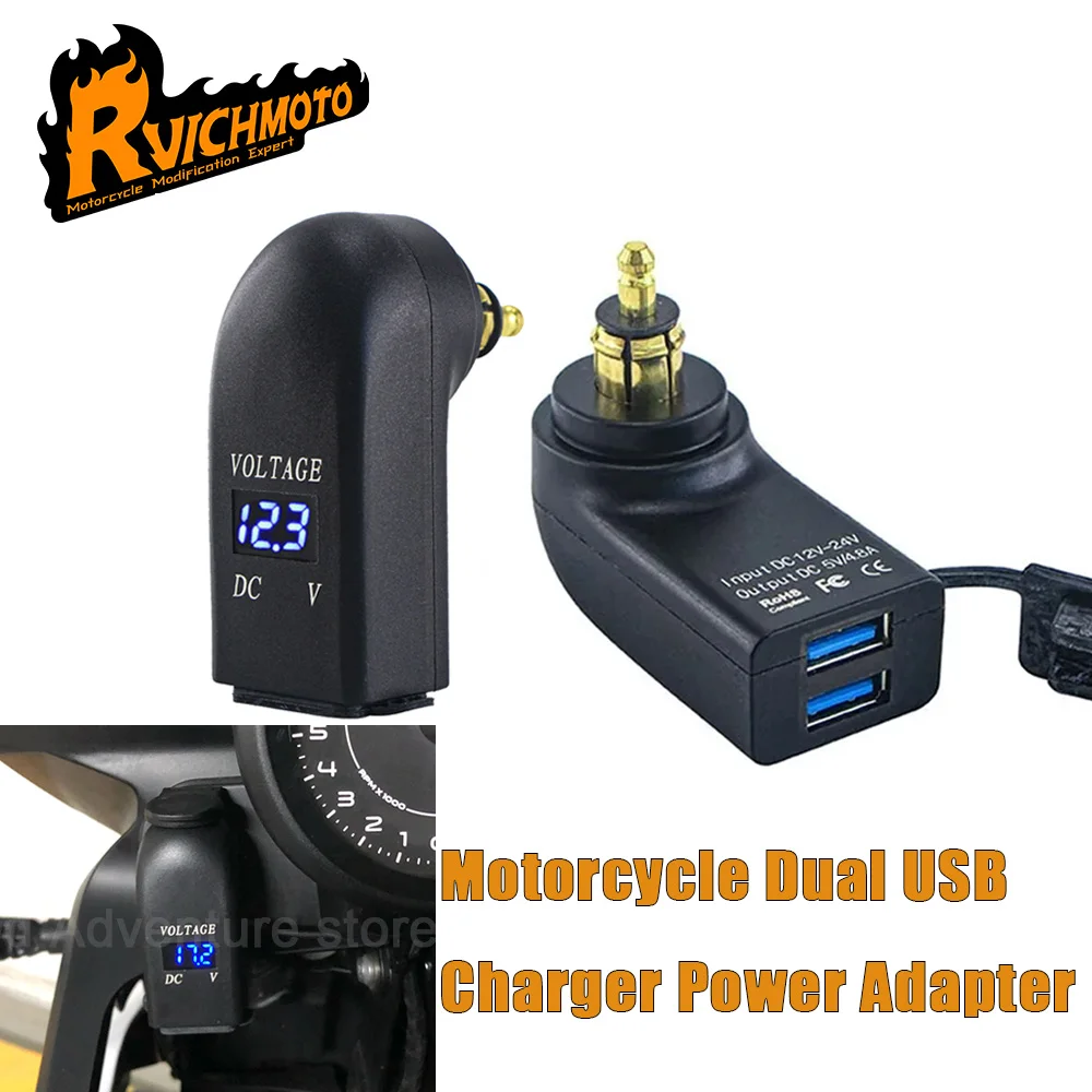 Para BMW motocicleta cargador USB Dual adaptador de corriente Hella DIN Socket para BMW GS1200 R1200GS Adventure R1250GS ADV F 850/750/650 GS