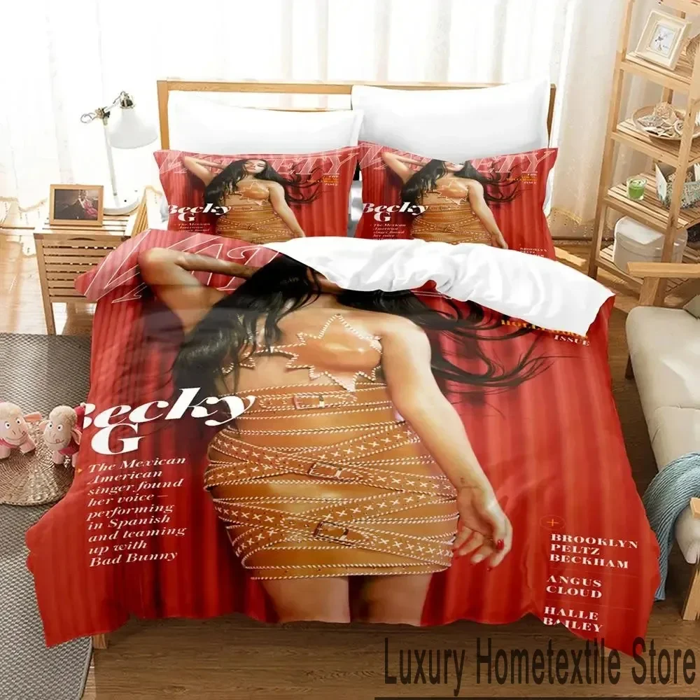 3D Print Sexy Girls Becky G Bedding Set Duvet Cover Bed Set Quilt Cover Pillowcase Comforter king Queen Size Boys Adult Bedding