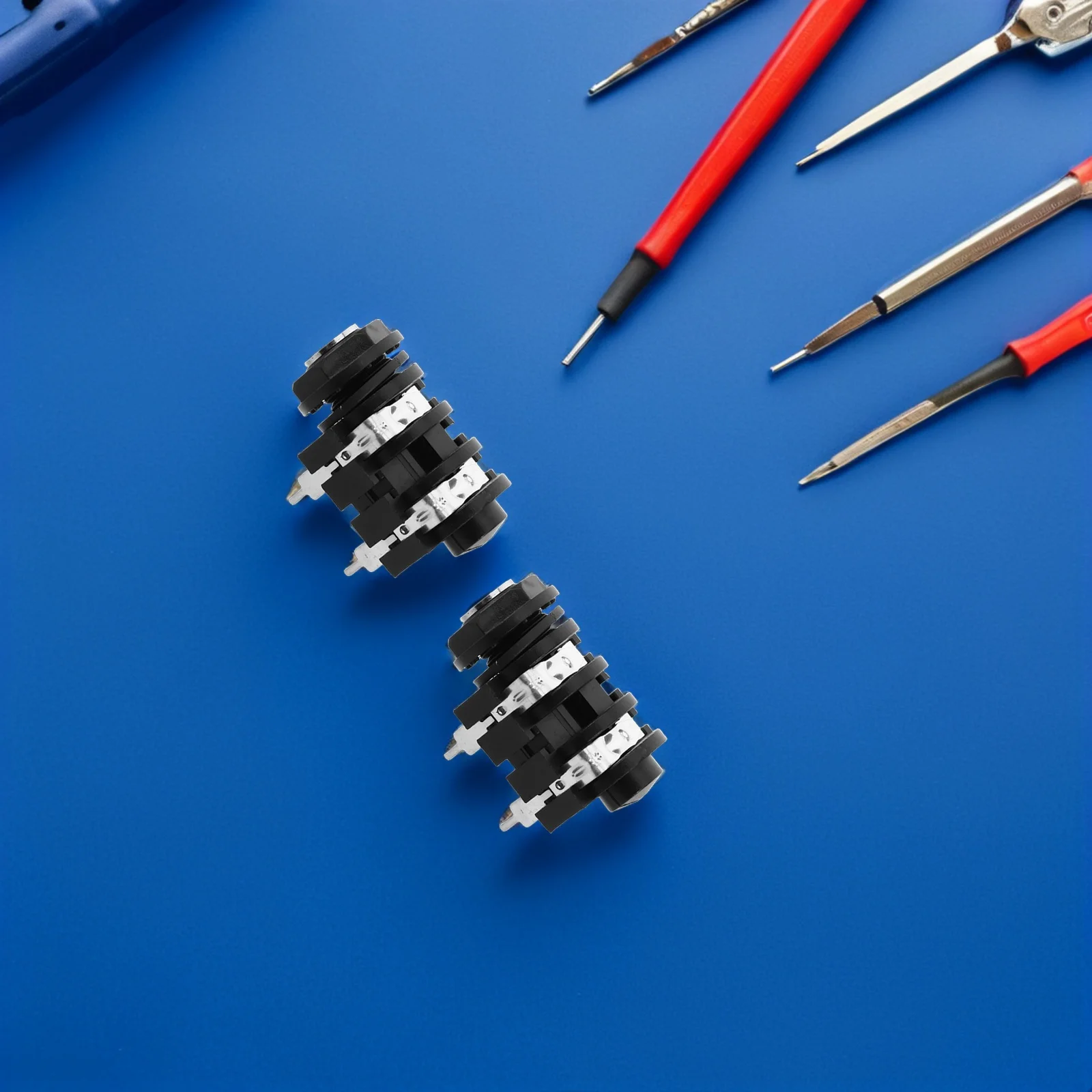 

10Pcs Audio Jack Socket Metal Panel Mount 6.35mm 4-Pin Mono Microphone Adapter Guitar Output Connector Electric Instrument Pedal