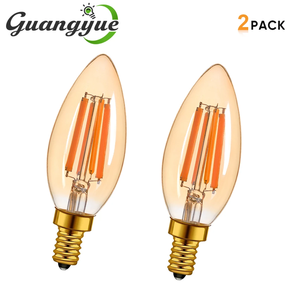 

Vintage C35 E14 LED Lamp 6.5W 806LM Amber Glass Dimmable Light Bulb 2700K 220V Candle Lights Replaceable Pendant Decoration