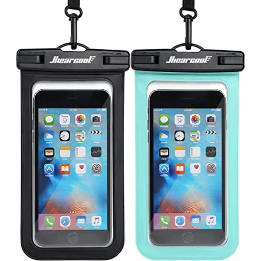 

Hiearcool Waterproof Phone Pouch Waterproof Phone Case for iPhone 16 15 14 13 Pro Max IPX8 Cellphone Dry Bag Beach Cruise Ship