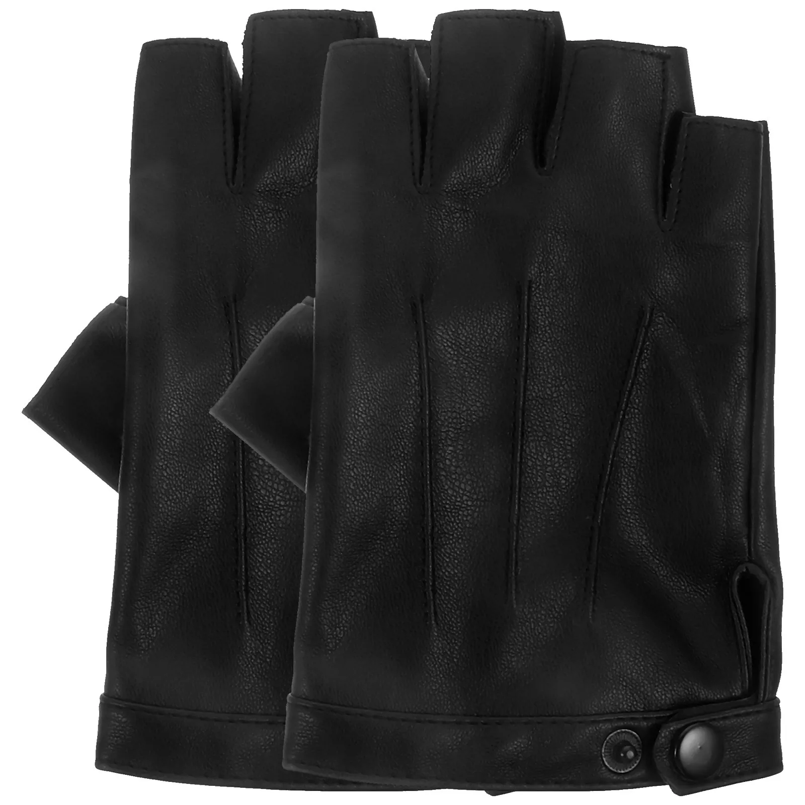 1Pair Cycling Gloves PU Half Finger Breathable Lightweight Protective Fitness Gloves for Outdoor Riding Training