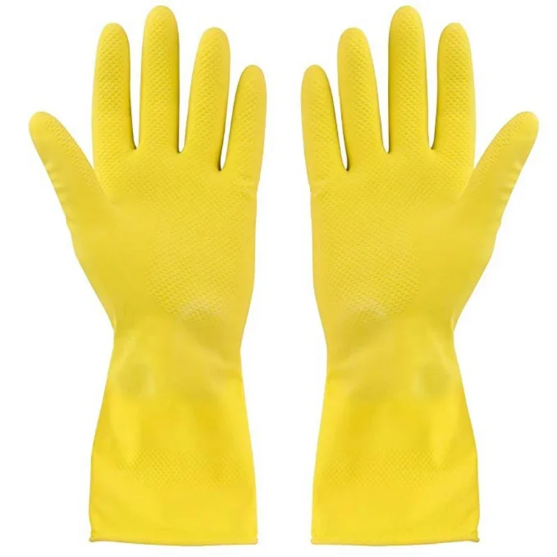 Practical Waterproof Dishwashing Gloves Reusable Household Gloves Non-Slip Thicken Kitchen Durable Cleaning Housework Tools