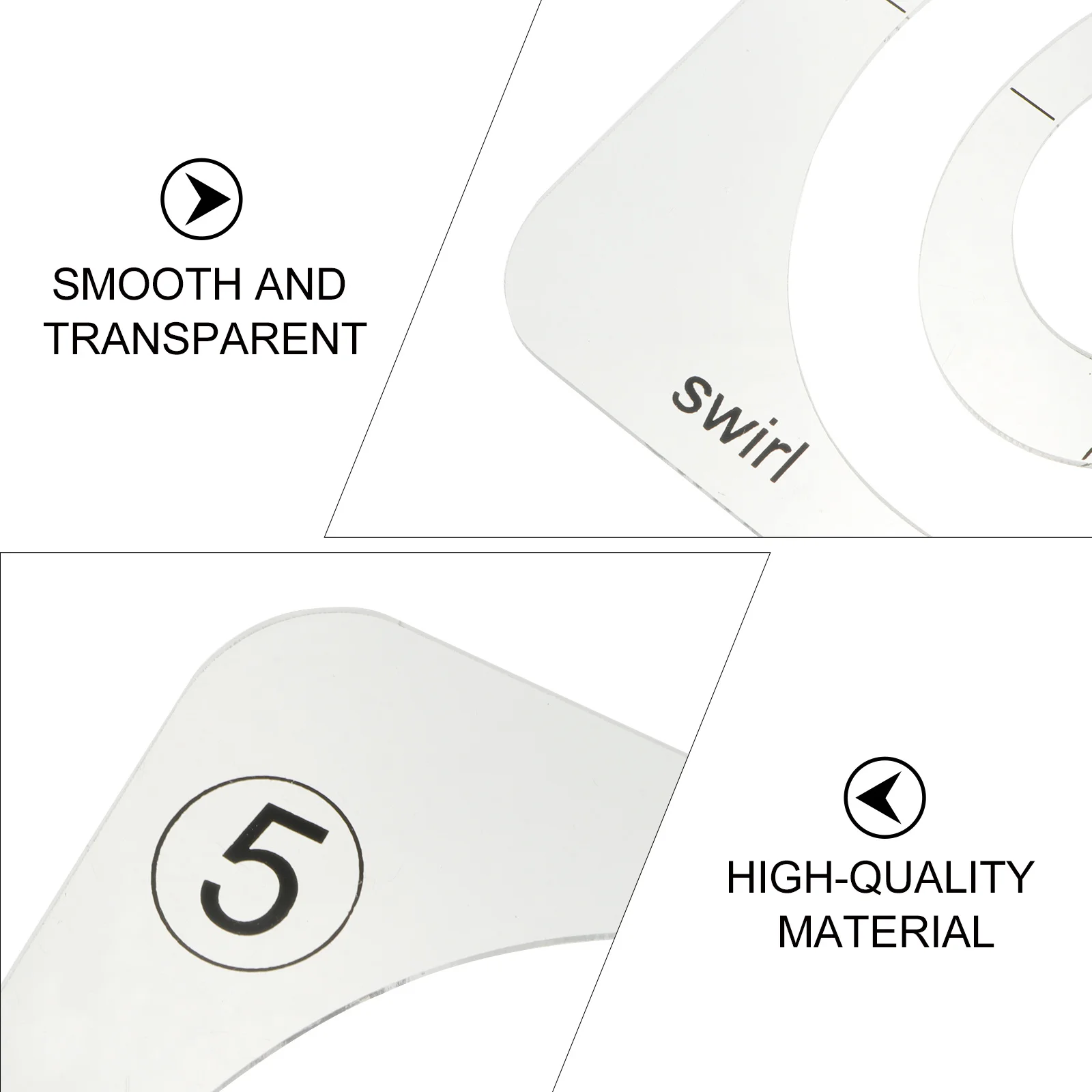 

1Pcs Hollow Design Transparent Acrylic Quilting Ruler Sewing Template Patchwork Tool for Clothing Fabric Craft Use