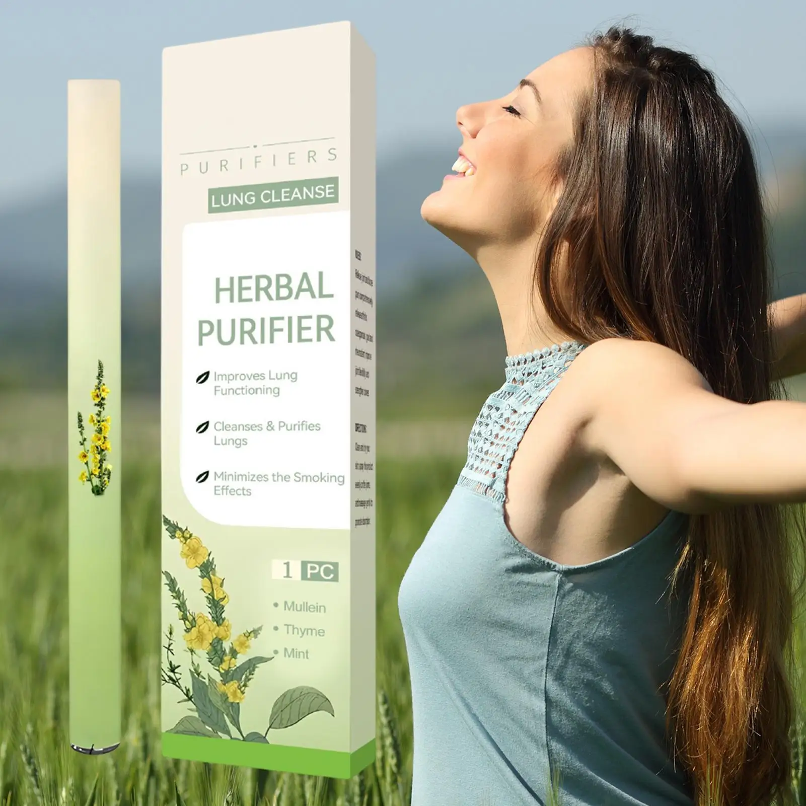 حار 1 قطعة جهاز الاستنشاق الأنفي العشبي لتنظيف الرئة ويخفف من التعب وينظف بعمق تجويف الأنف والرئتين